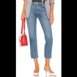 GRLFRND Helena Straight Leg Jeans, Color Bandera